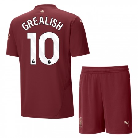 Camisola Manchester City Grealish 10 Criança 3º Equipamento 2024-25 Manga Curta
